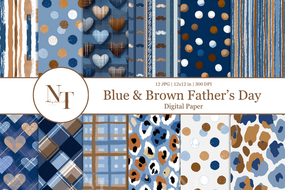 Blue & Brown Father's Day Digital Paper: A Designer's Guide