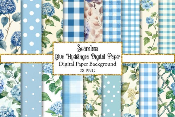 Blue Hydrangea Digital Paper: A Designer's Toolkit for Elegant Projects
