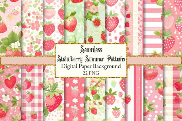 Bring Summer to Your Projects with Strawberry Seamless Patterns