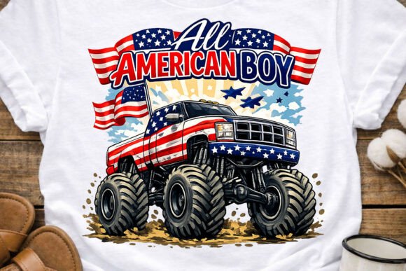 Celebrate Freedom: The All American Boy 4th July PNG Design