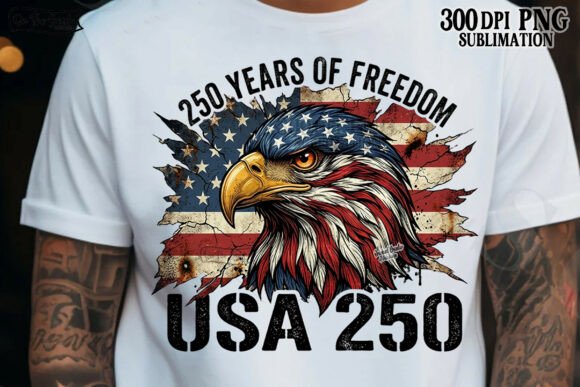 Celebrate the Semiquincentennial: The Bold USA 250 Years Anniversary PNG Eagle