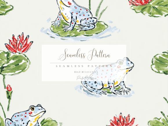 Charming Frog & Lily Pad Pattern for Creative Projects