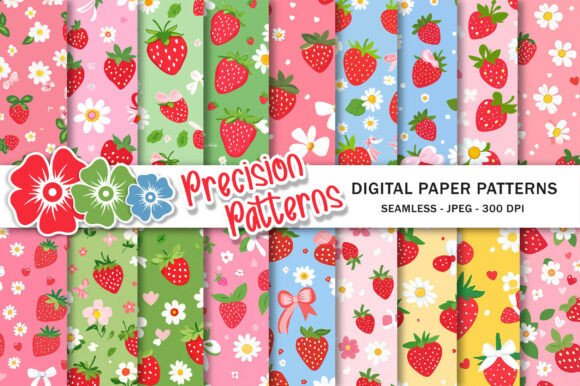 Coquette Strawberry Daisy Seamless Patte: A Fresh Take on Digital Design