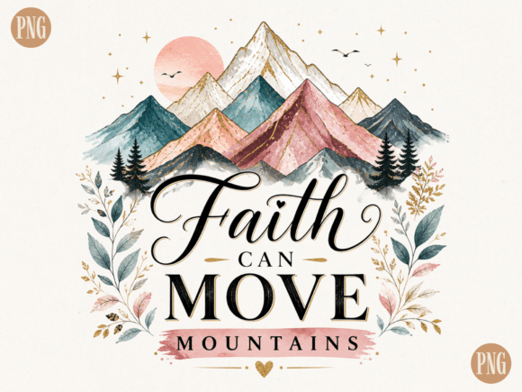 Faith Can Move Mountains PNG: A Designer's Guide to This Christian Aesthetic Asset