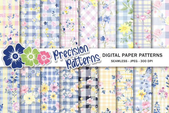 Floral Gingham Digital Paper: A Designer's Secret Weapon