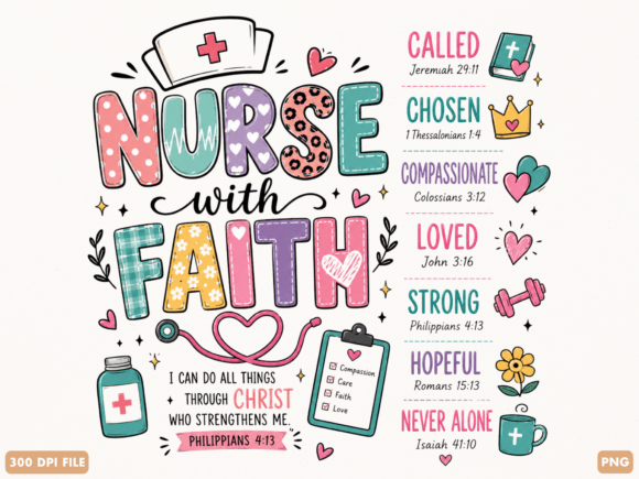 Nurse Faith Christian Nurse PNG Design: A Designer's Deep Dive