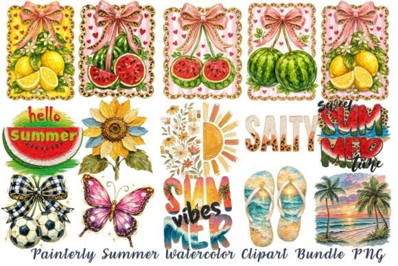 Painterly Summer Watercolor Clipart PNG: A Designer's Guide