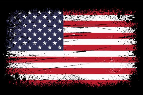 Rugged Patriotism: Mastering Grunge American Flag Vector Art