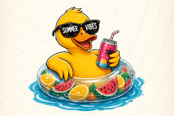 Summer Vibes Duck Float Shirt PNG: Your Go-To Fun Summer Design