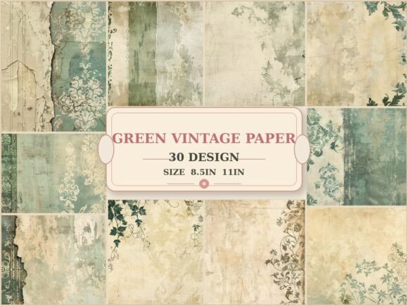 The Timeless Appeal of Vintage Green Grunge Digital Paper