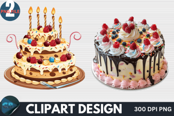 Transform Your Designs with Watercolor Birthday Cake Clipart PNG