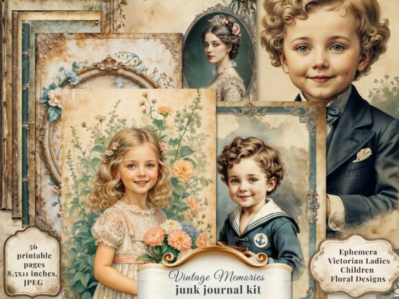 Unlocking Nostalgia: The Vintage Memories Junk Journal Kit